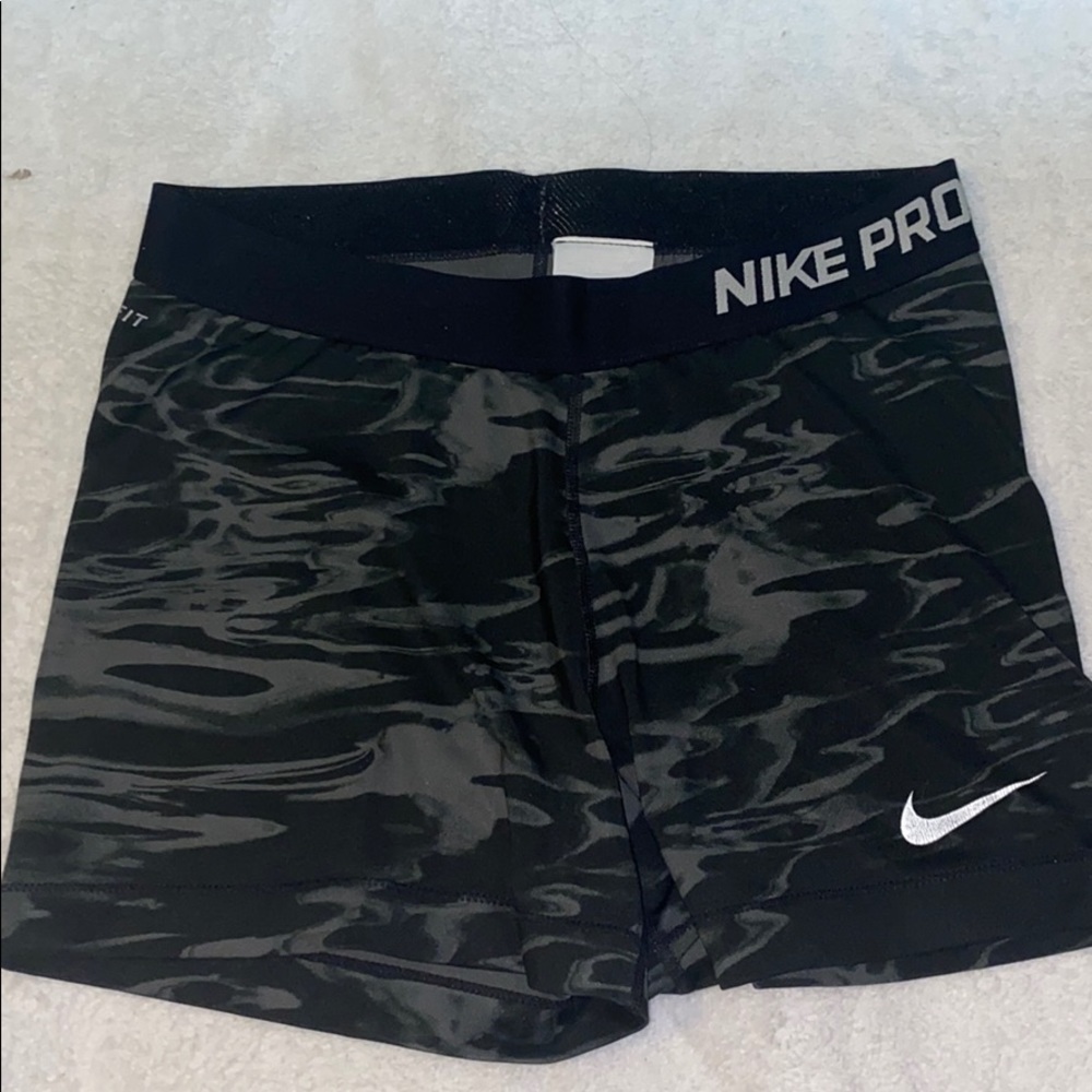 Grey and Black dri-fit Nike Pros